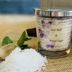 Sea Salt & Wood Sage scented candle