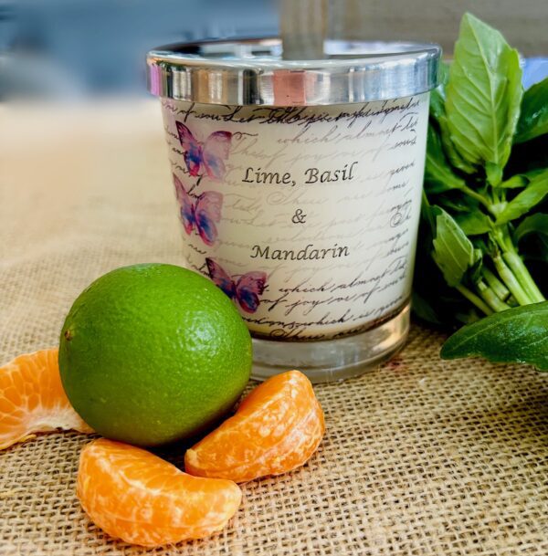 lime, basil & mandarin scented candle
