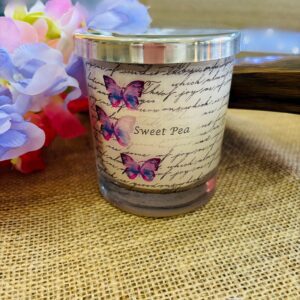 sweet pea scented candle