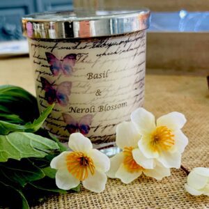 basil & neroli blossom scented candle