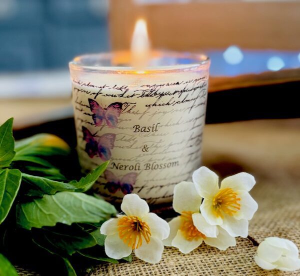 basil & neroli blossom scented candle