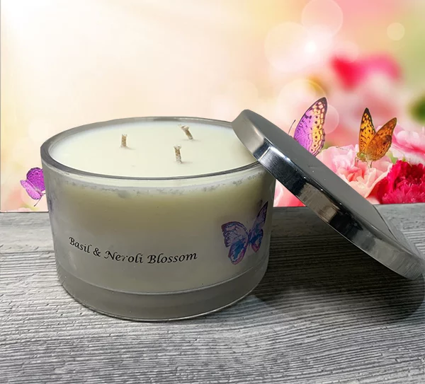 basil & neroli blossom 3 wick candle