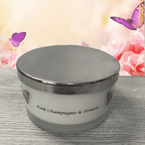 pink champagne & pomelo 3 wick candle