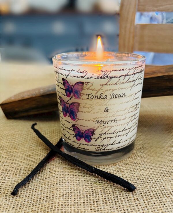 tonka bean & myrrh scented candle