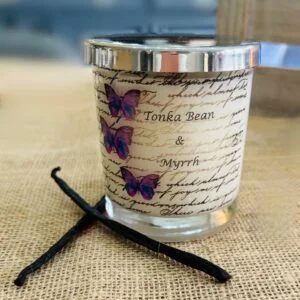 tonka bean & myrrh scented candle