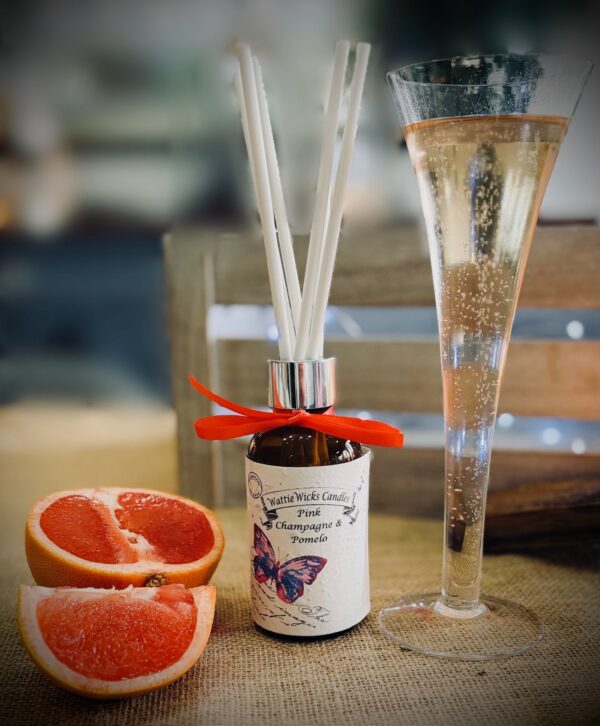 pink champagne & pomelo reed diffuser